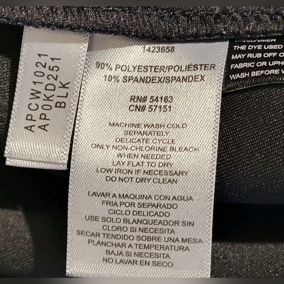 Andrew Marc Black Suede Feel Pull On Stretch Dress Slacks Size XXL Tapered Pants - Picture 10 of 10